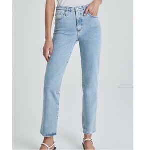 AG Alexxis high rise vintage straight jean size 29 light wash long baggy relaxed